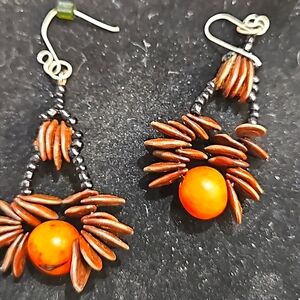 Earrings  hand made  coast Rican